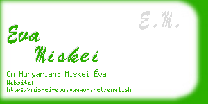 eva miskei business card