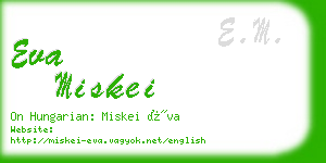 eva miskei business card